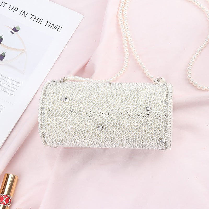 Luxy Moon Exquisite Cylinder Pearl Wedding Party Bag