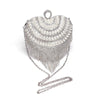 Luxy Moon Heart Design Women Clutches Diamonds Evening Bags With Tassel