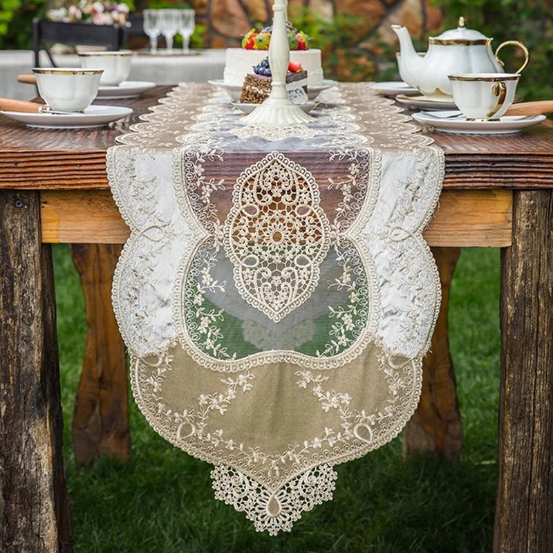 Luxy Moon Lace Farmhouse Macramé Table Runner Home Wedding Decor