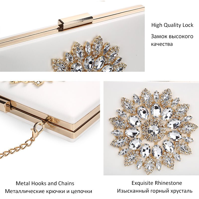 Luxy Moon Ladies Clutch Purses Crystal Crossbody Bags