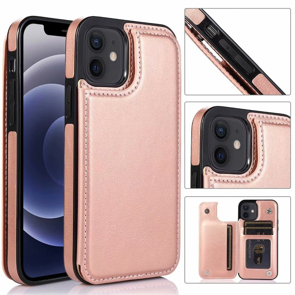 Luxy Moon Leather Cover Card Slots Wallet Case For iPhone