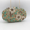 Luxy Moon Luxury Green Clutch Floral Purse With Dress