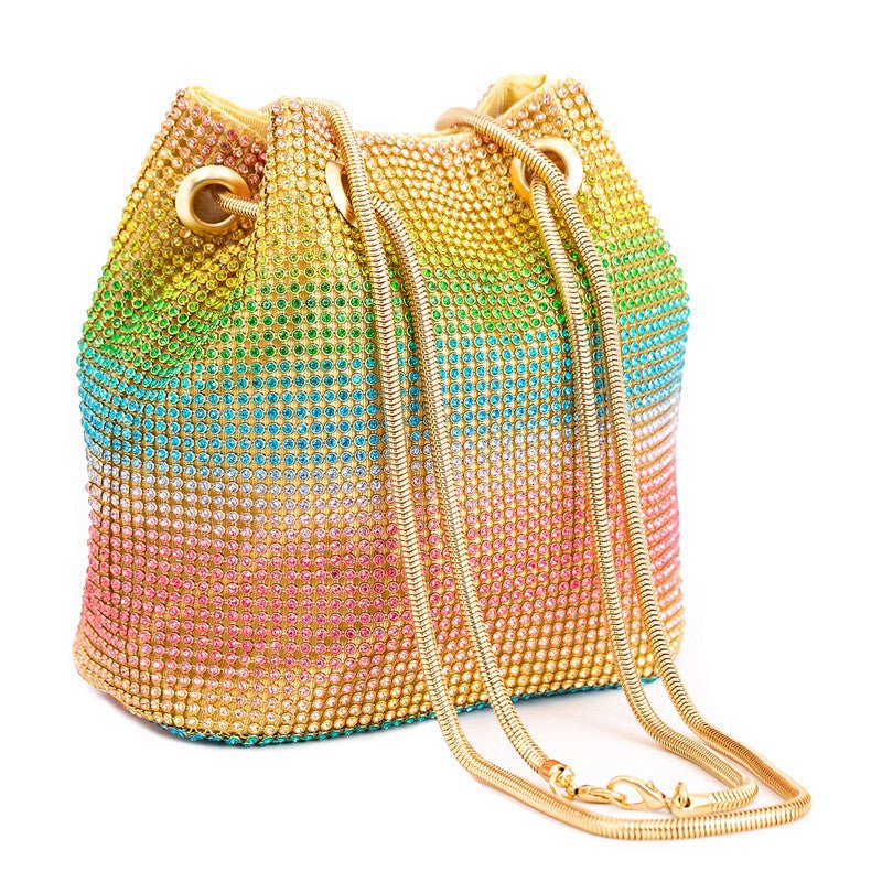 Luxy Moon Mini Shoulder Handbags Crystal Clutch Evening Rhinestone Party Crossbody Bag