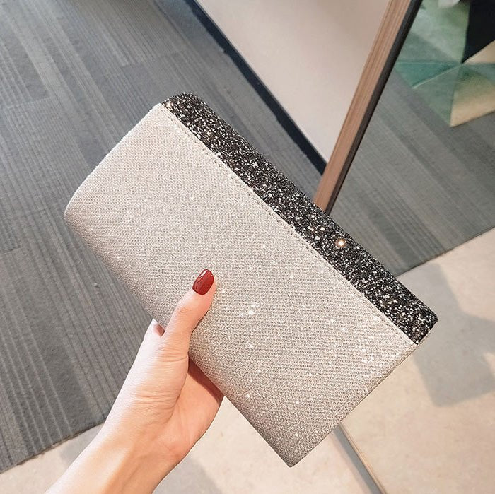 Luxy Moon PU Leather Sequins Party Clutch