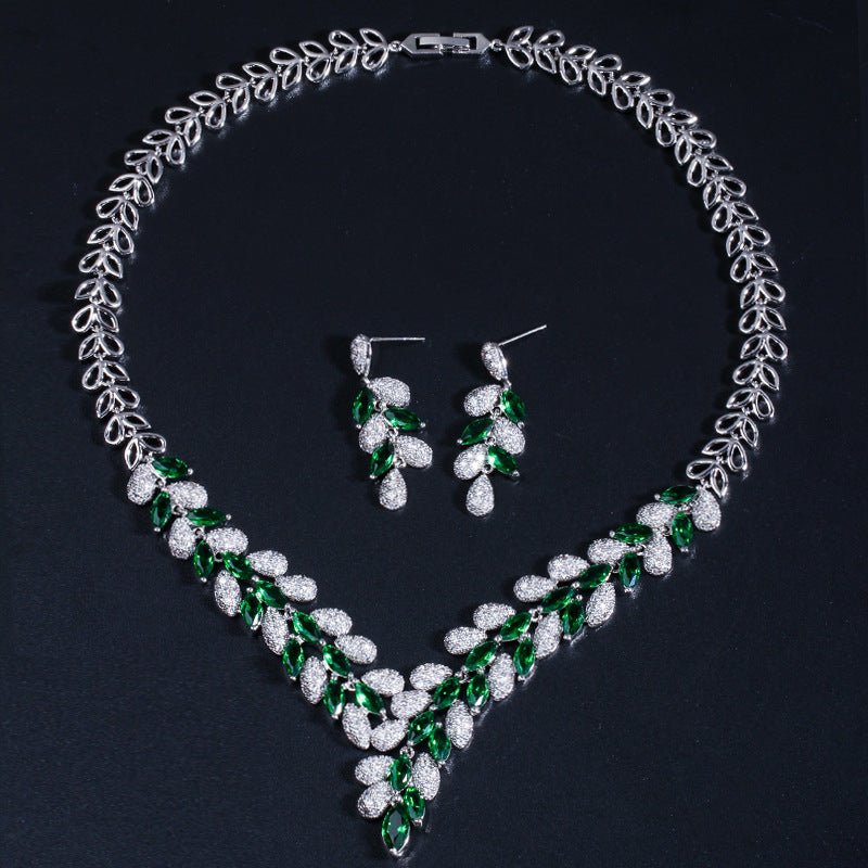Luxy Moon Party Necklace Cubic Zirconia Wedding Jewelry Sets