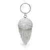 Luxy Moon Round Evening Bag Diamonds Pearl Tassel Clutch