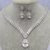Luxy Moon White Gold Chain Cubic Zirconia Wedding Jewelry Sets