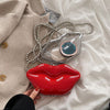 Luxy Moon Women Big Lips Acrylic Clutch Bag
