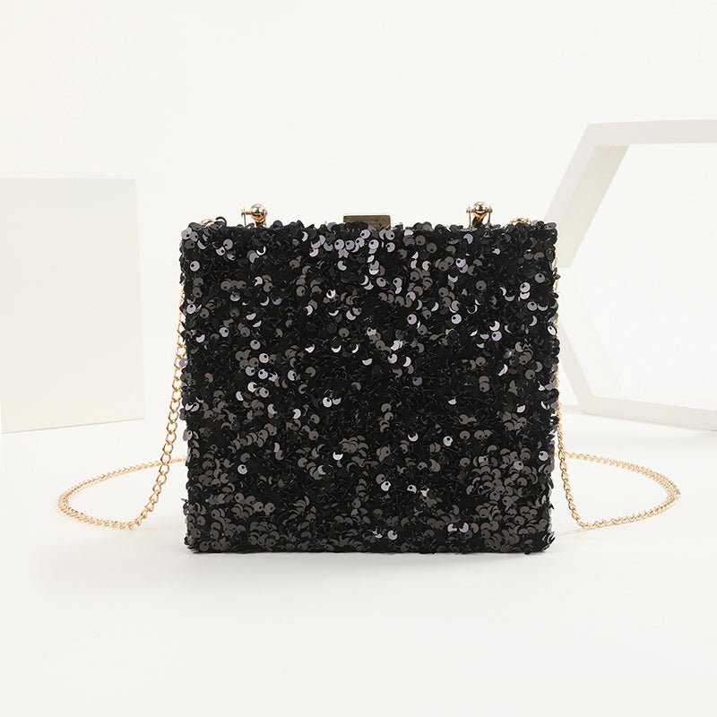 Luxy Moon Women Square Sequined Evening Clutch Bag