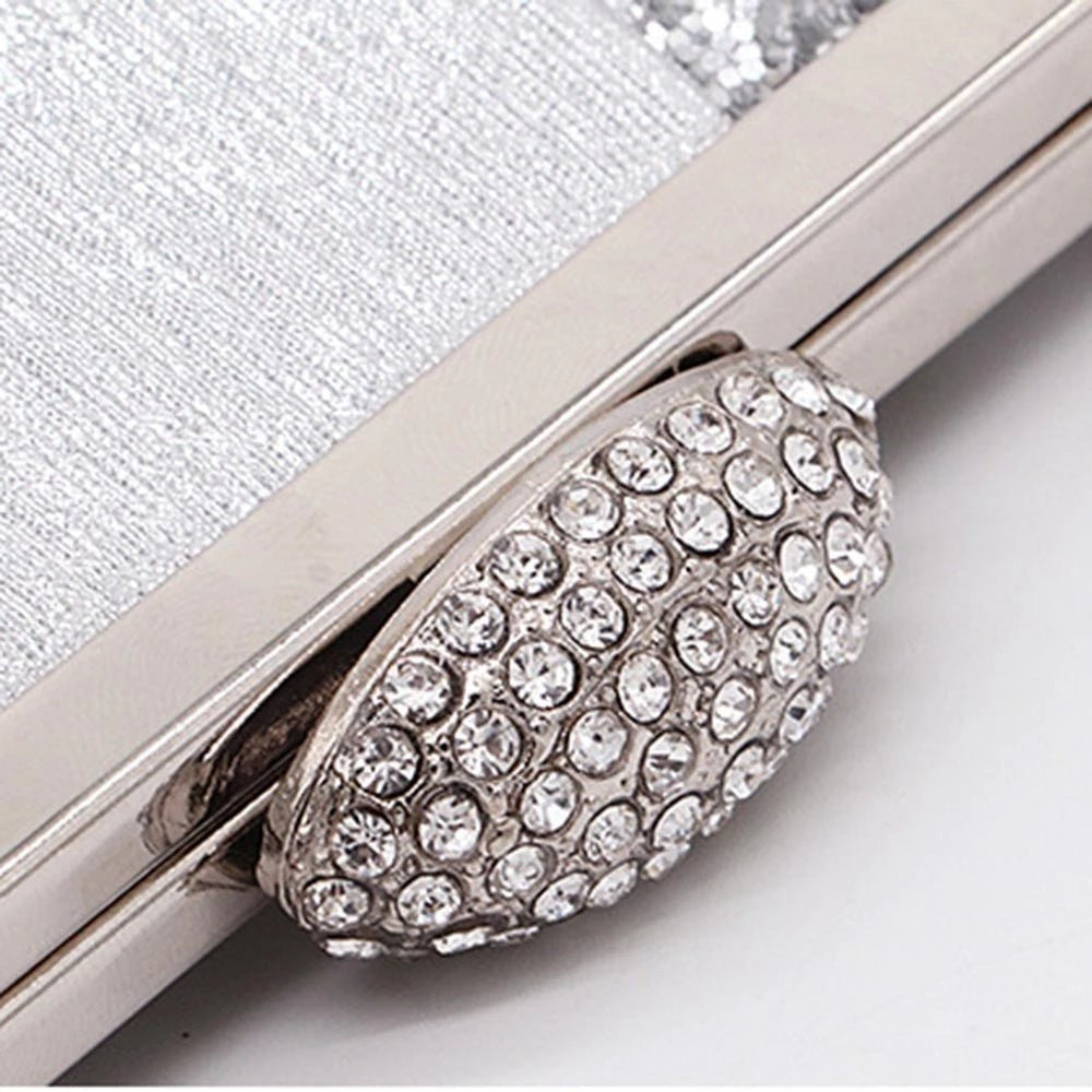 Luxy Moon Women's Wedding Clutch Purse and Handbag Sequin Diamond Evening Bag