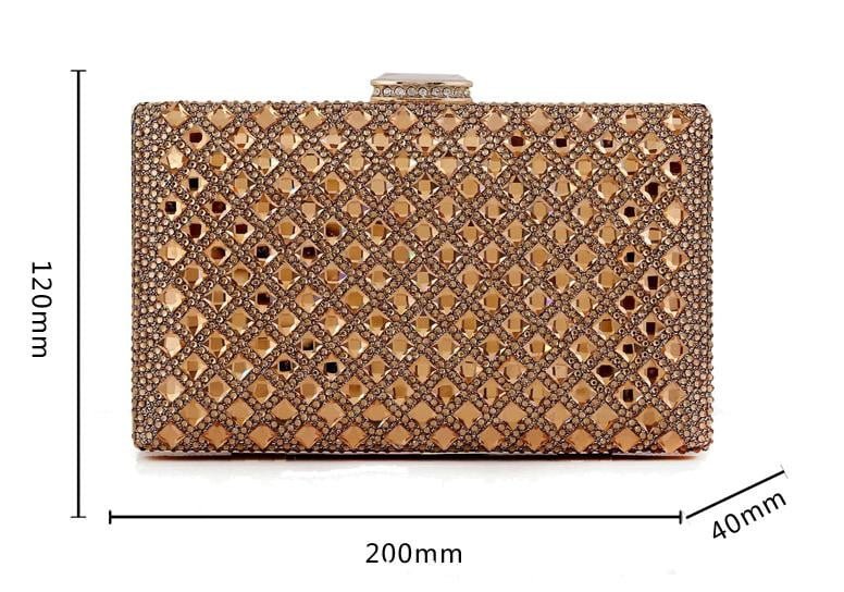 Luxy Moon gold Clutch Women Evening bags Ladies Crystal Day Clutches Wallet Wedding Purse Party Banquet bag Black/Gold/Silver