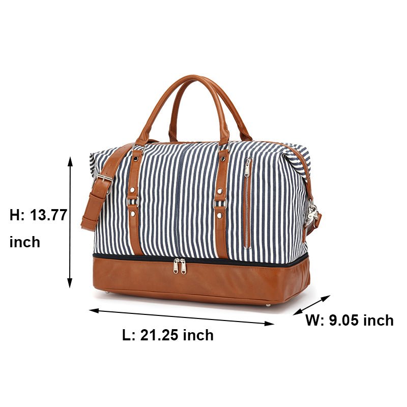 Travel Duffle Bag With Bottom Shoe Compartment