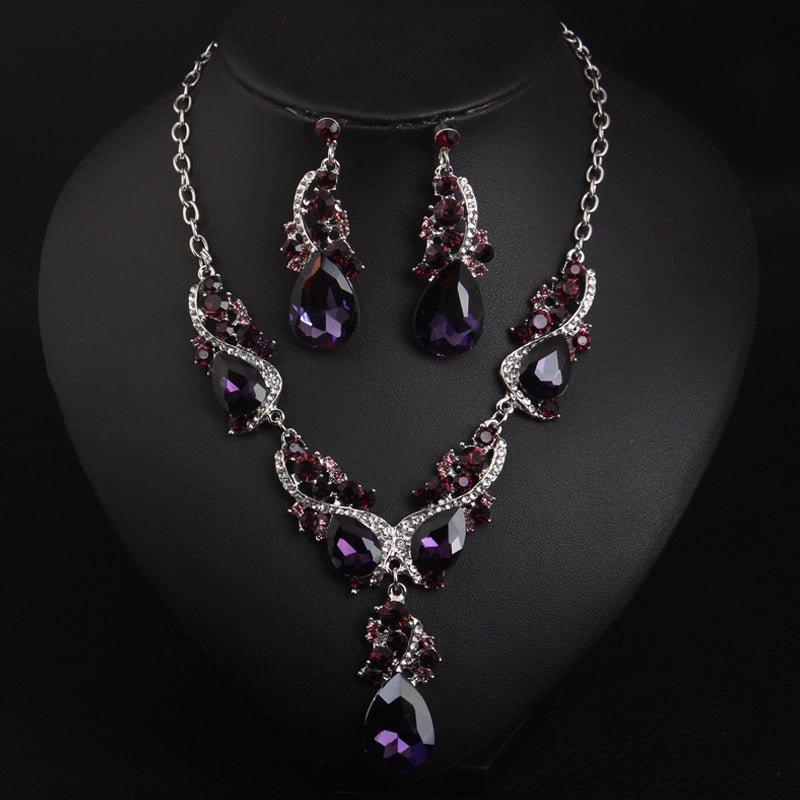 Women's Crystal Wedding Jewelry Sets Necklace