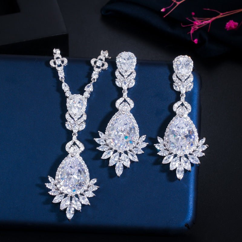 Women's Semi-Precious Stones Cubic Zirconia Wedding Jewelry Sets